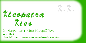 kleopatra kiss business card